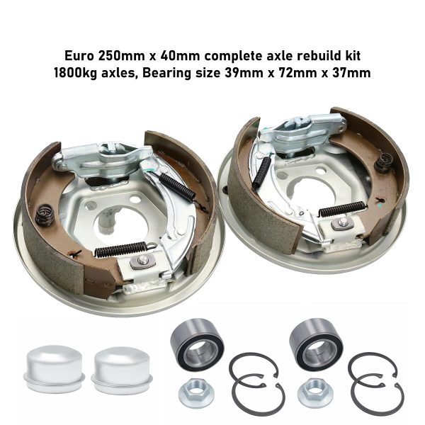 Euro 250mm x 40mm Axle Rebuild Kit